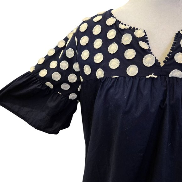 J. Crew Polka Dot Trim Shift Dress Size 8 - Picture 6 of 8